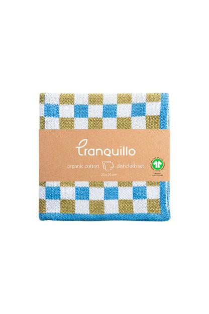 Dishcloth check - Yellow | Tranquillo