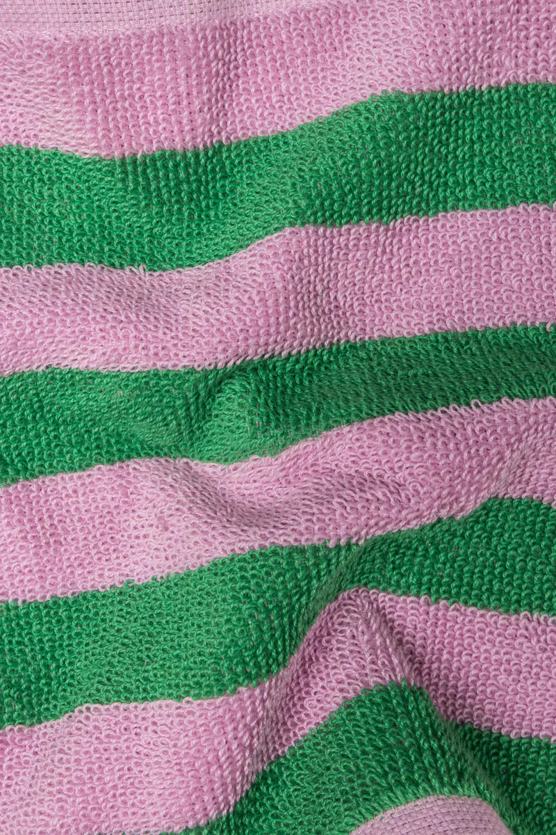 Terry dishcloth stripes - Green/pink | Tranquillo