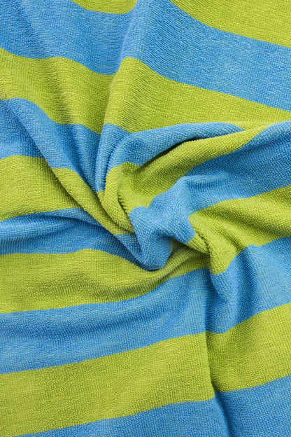 Terry tea towel stripes - Green/blue | Tranquillo
