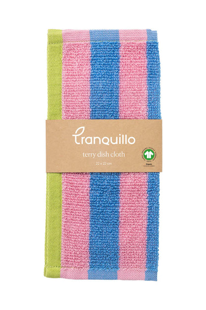 Terry dishcloth stripes - Pink/blue | Tranquillo