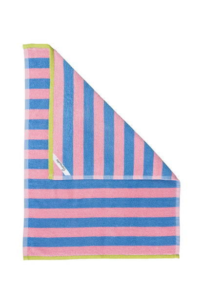Terry tea towel stripes - Pink/blue | Tranquillo