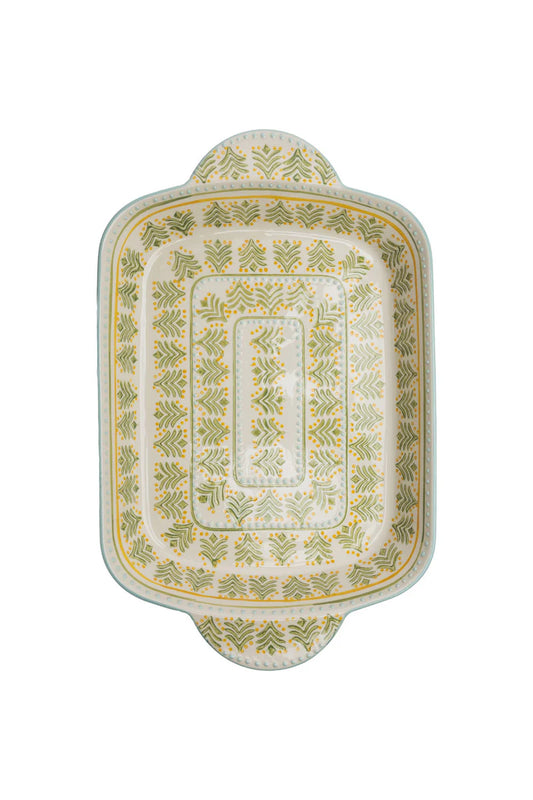 Baking Dish Retro - Green/White | Tranquillo