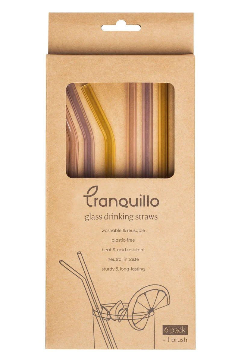 Straws Rainbow - Pink/Yellow/Purple - Set van 6 | Tranquillo