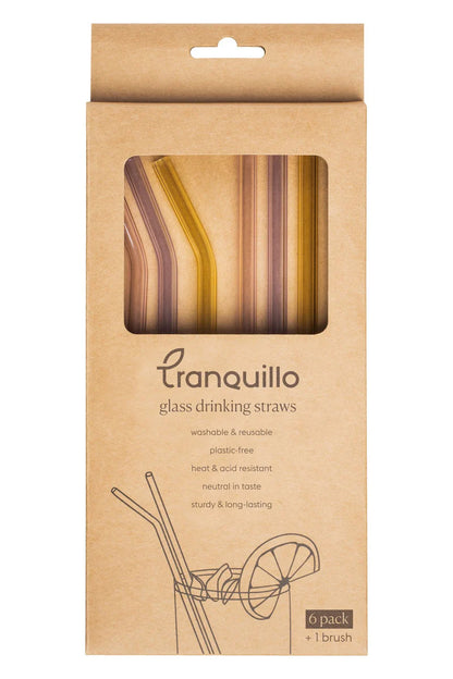 Straws Rainbow - Pink/Yellow/Purple - Set van 6 | Tranquillo