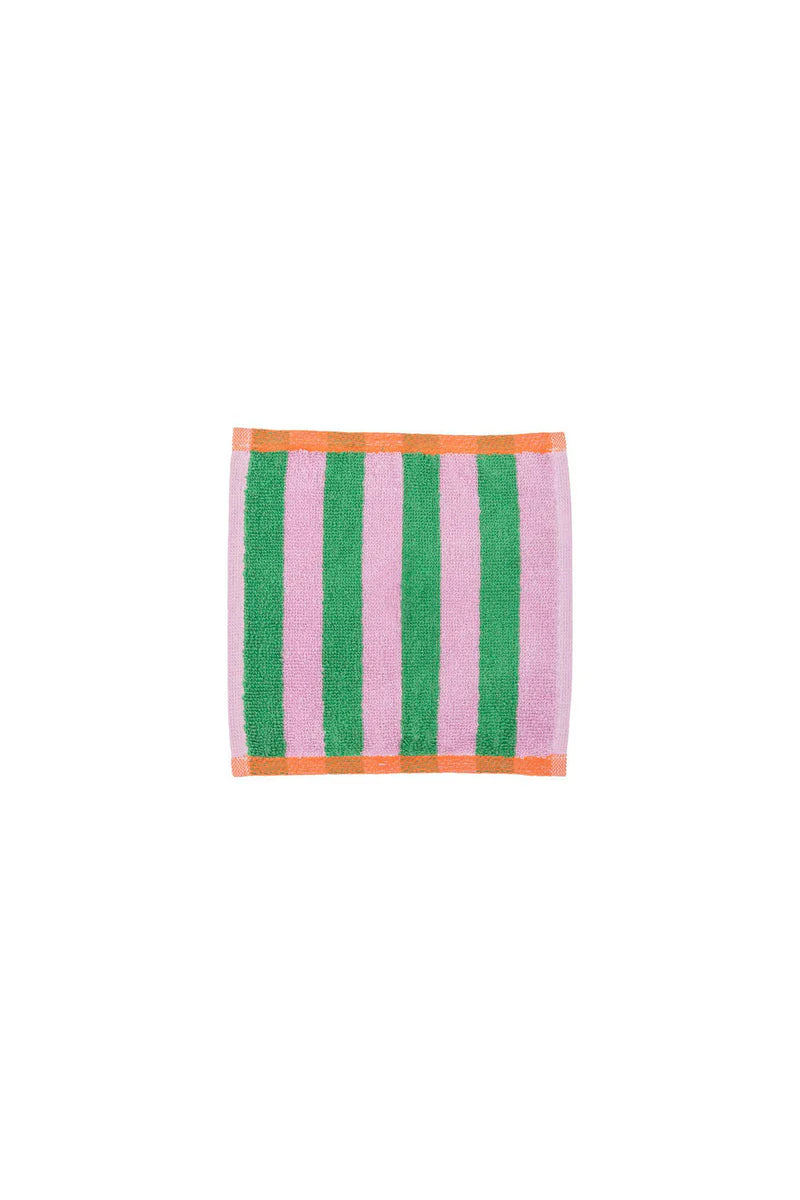 Terry dishcloth stripes - Green/pink | Tranquillo