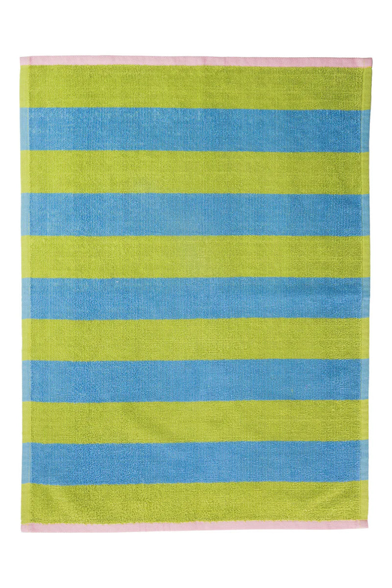 Terry tea towel stripes - Green/blue | Tranquillo