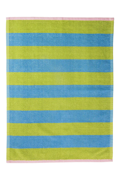 Terry tea towel stripes - Green/blue | Tranquillo