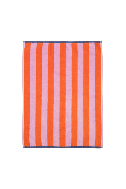 Terry tea towel stripes - Orange/pink | Tranquillo