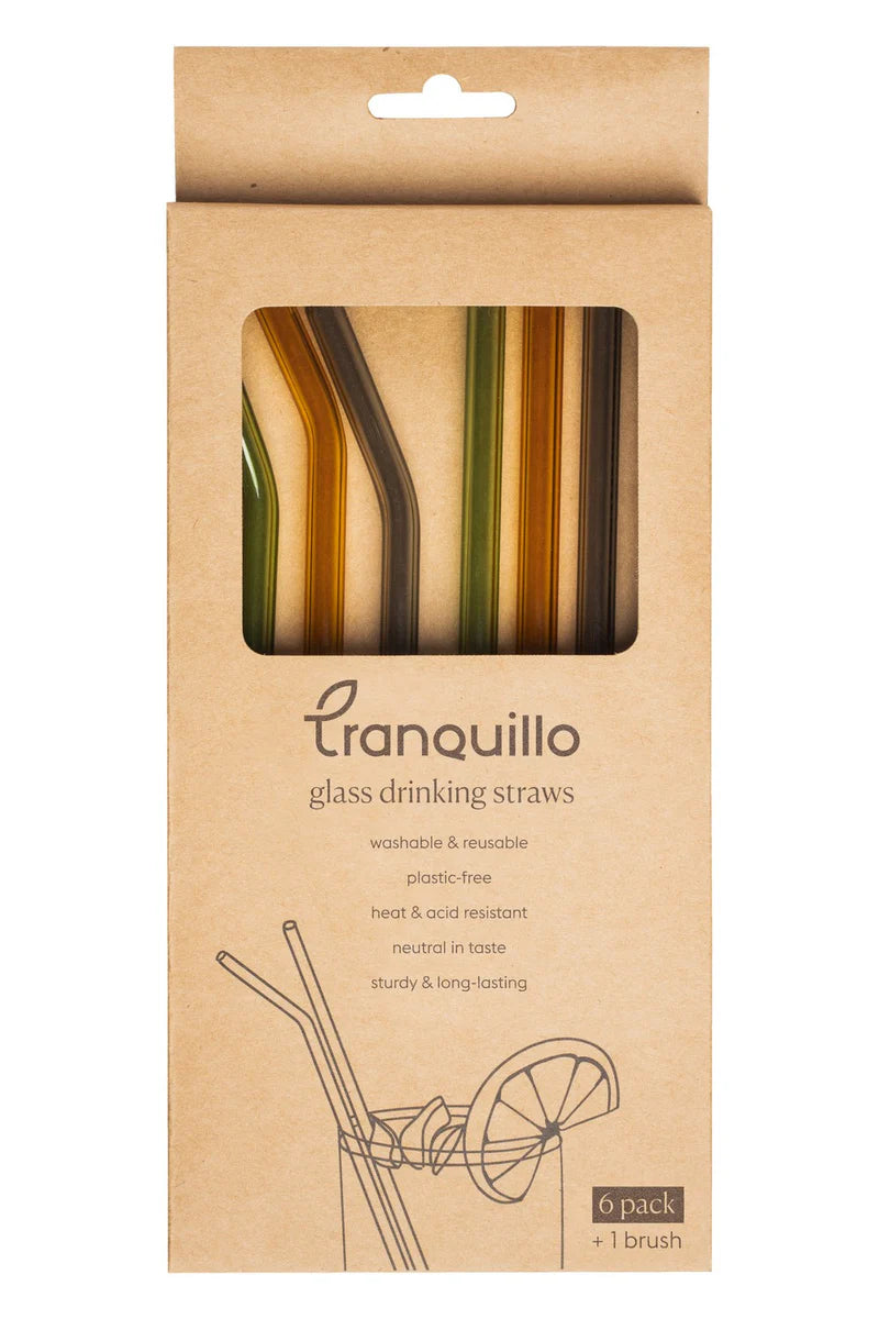 Straws Rainbow - Green/Grey/Orange - Set van 6 | Tranquillo