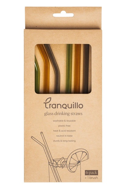 Straws Rainbow - Green/Grey/Orange - Set van 6 | Tranquillo