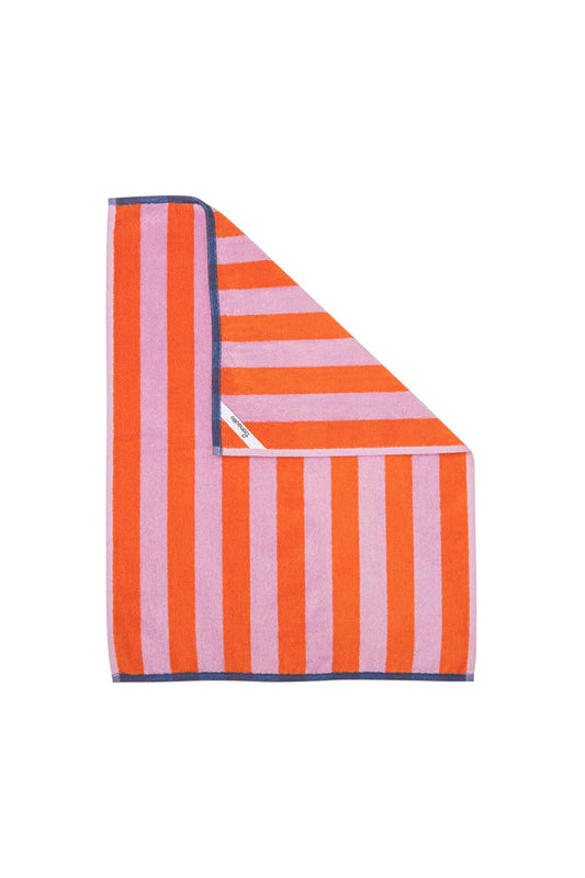 Terry tea towel stripes - Orange/pink | Tranquillo