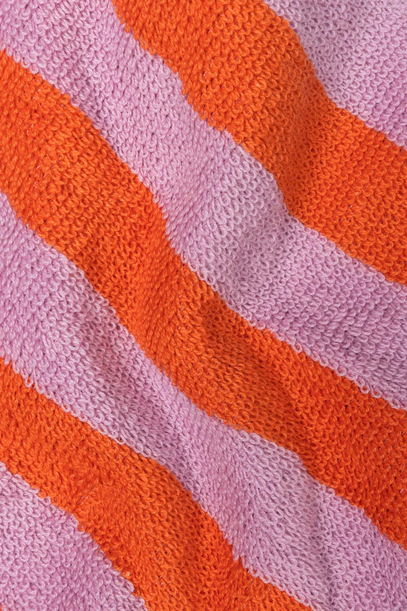 Terry dishcloth stripes - Orange/pink | Tranquillo