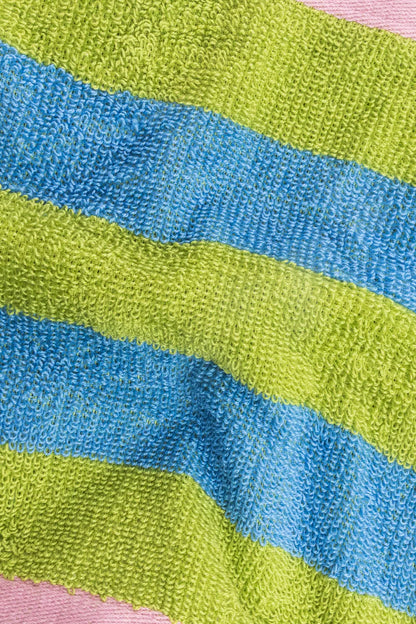 Terry dishcloth stripes - Green/blue | Tranquillo