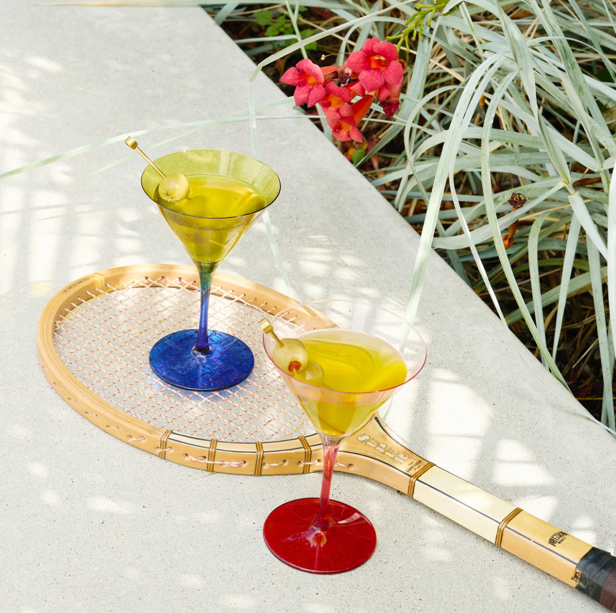 Olive Martini Glass - set of 2 - Blush & Cherry | Here's How
