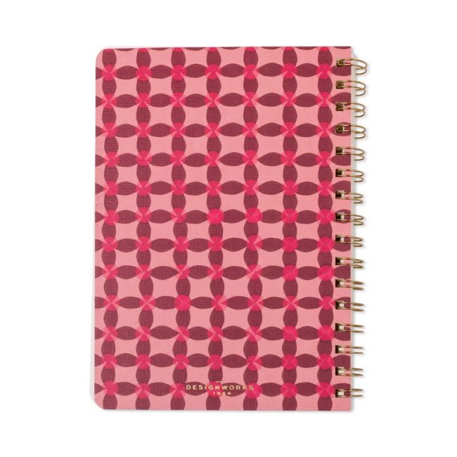 Tulip A5 Twin Wire Notebook - Pinwheel Pink | Designworks Ink