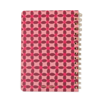 Tulip A5 Twin Wire Notebook - Pinwheel Pink | Designworks Ink