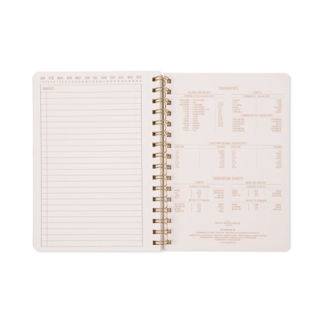 Tulip A5 Twin Wire Notebook - Green Lattice | Designworks Ink