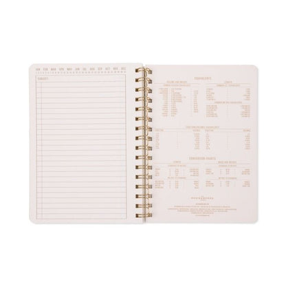 Tulip A5 Twin Wire Notebook - Green Lattice | Designworks Ink