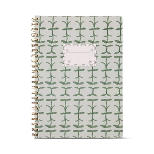 Tulip A4 Twin Wire Notebook - Green Vine | Designworks Ink