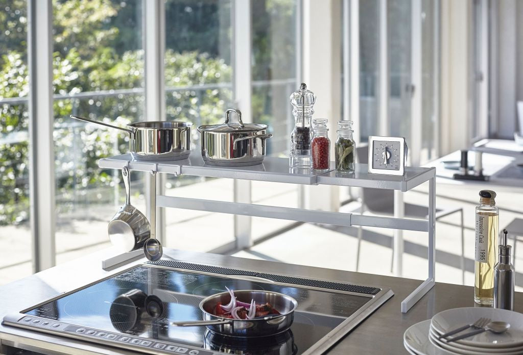 Extendable Kitchen Rack - Tower - White | Yamazaki - de inKijk