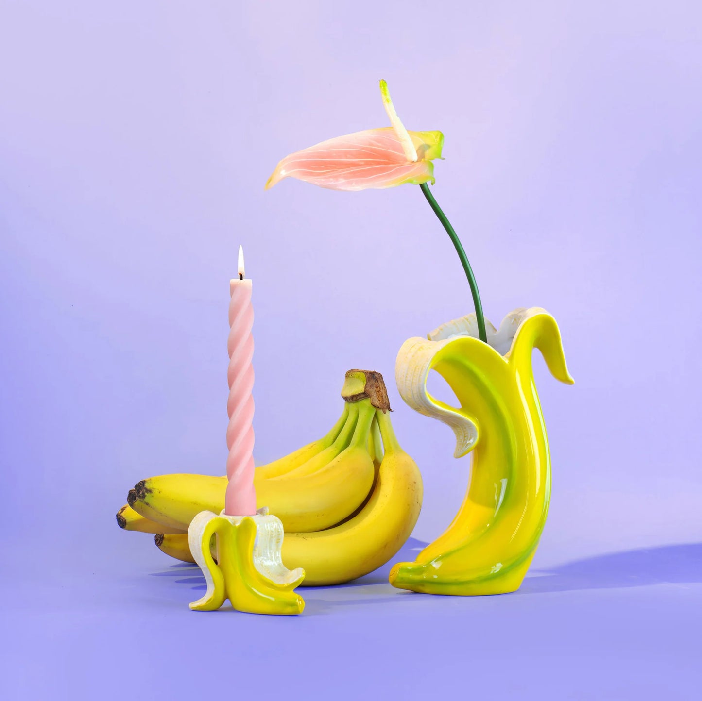 Candle holders - set of 2 - banana romance | Donkey Products
