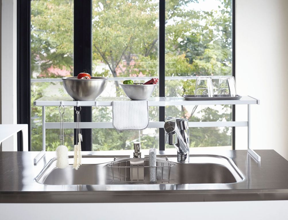 Extendable Kitchen Rack - Tower - White | Yamazaki - de inKijk