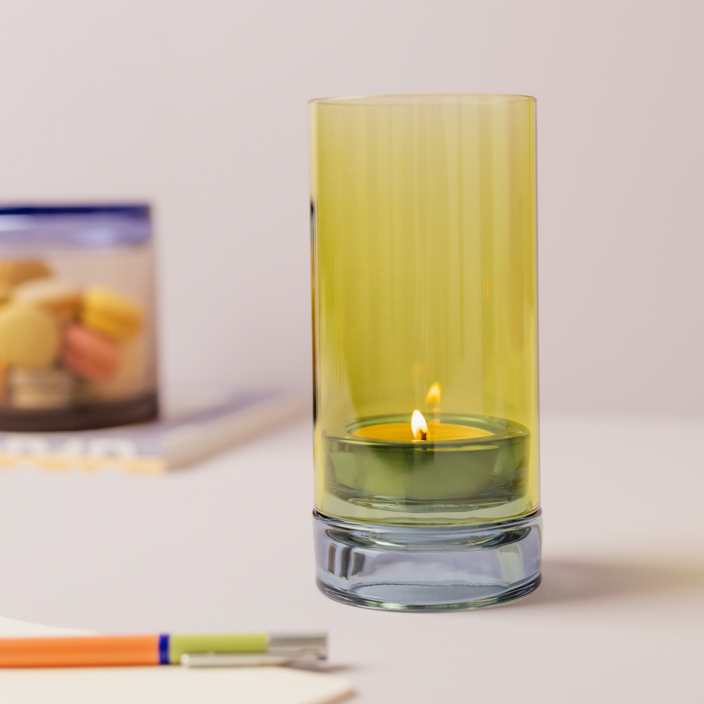 Glazen Theelichthouder - lime | Remember - de inKijk