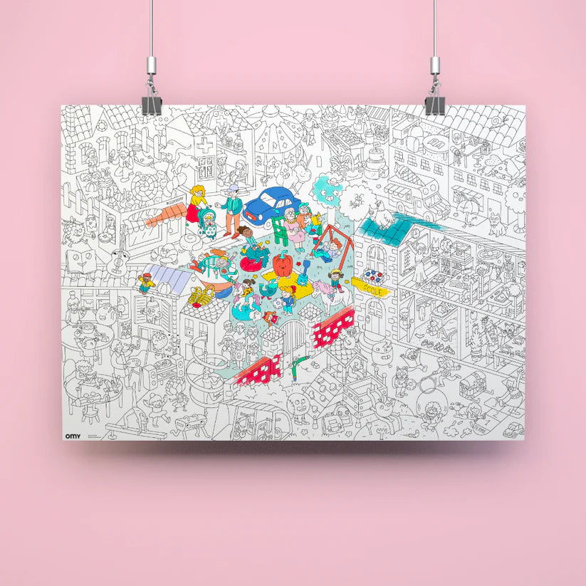 Kids Life - Giant coloring poster | Omy