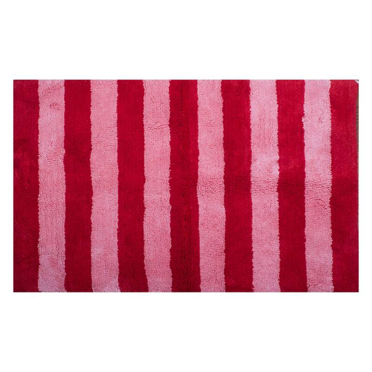 Bathmat - Stripe Pink Red - 50 x 80 cm | Kitsch Kitchen