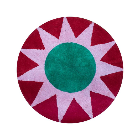 Bathmat - Soleil Round Red - 75 cm | Kitsch Kitchen