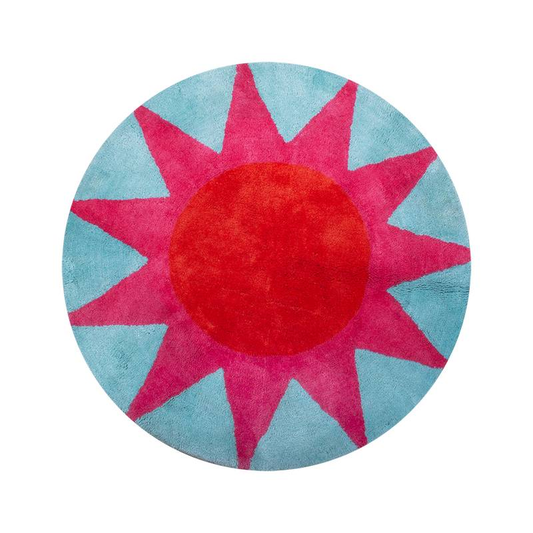 Bathmat - Soleil Round Blue - 75 cm | Kitsch Kitchen