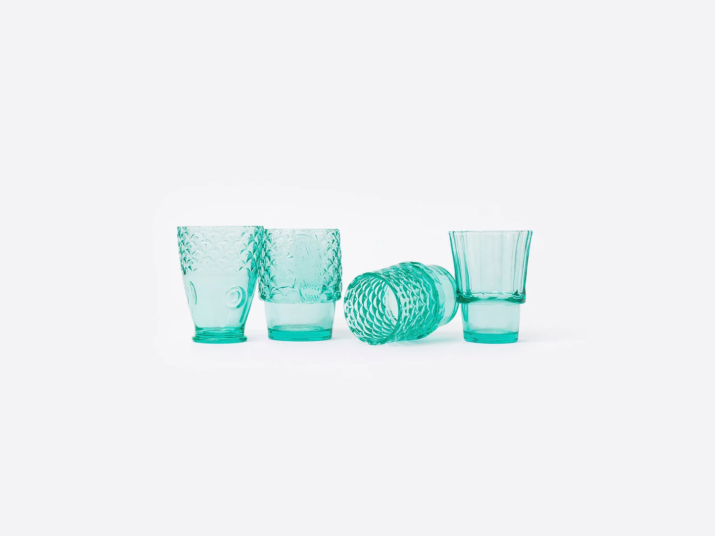 Glasses - set of 4 - Koifish - mint | Doiydesign