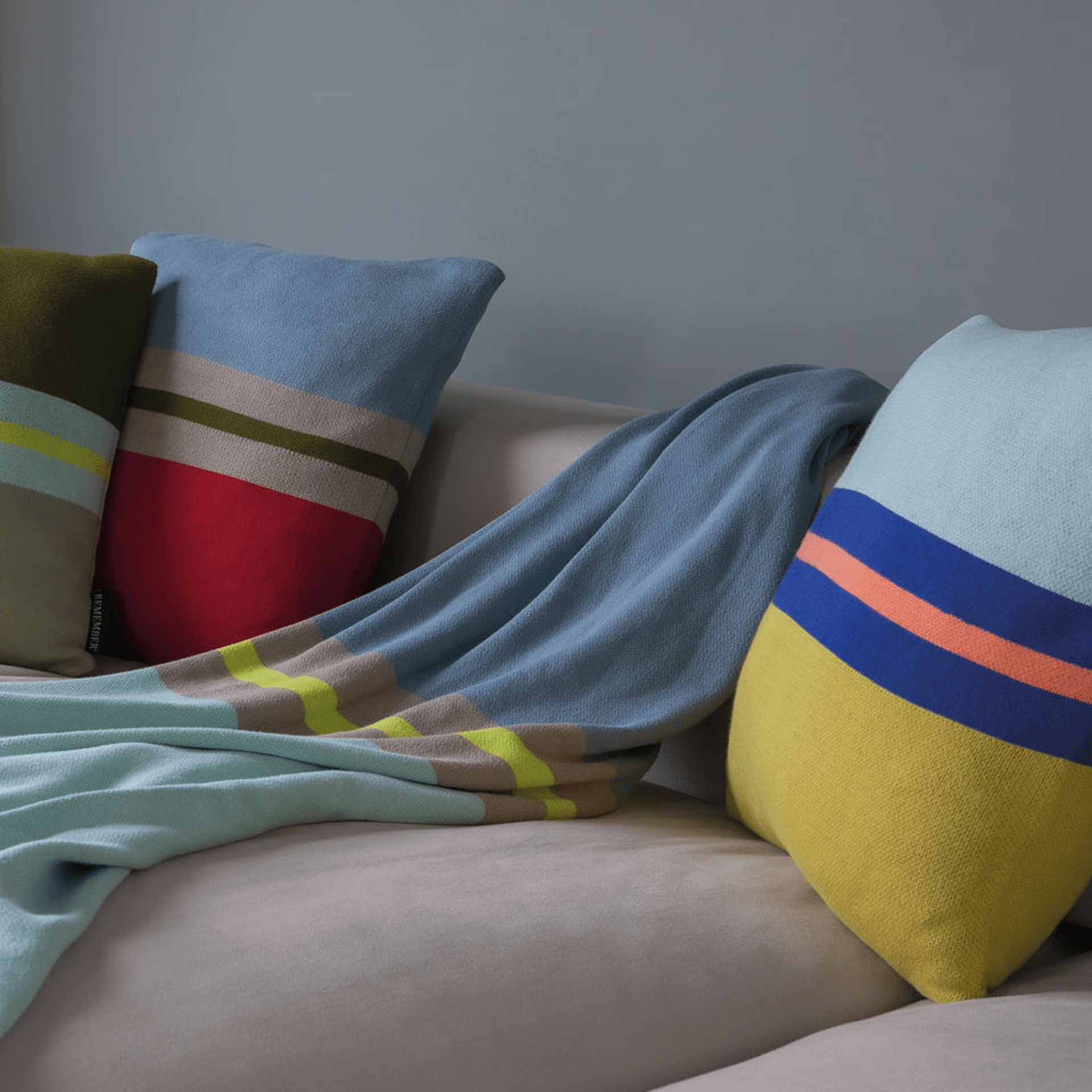 Knitted Cotton Cushion -  Rosemary | Remember - de inKijk