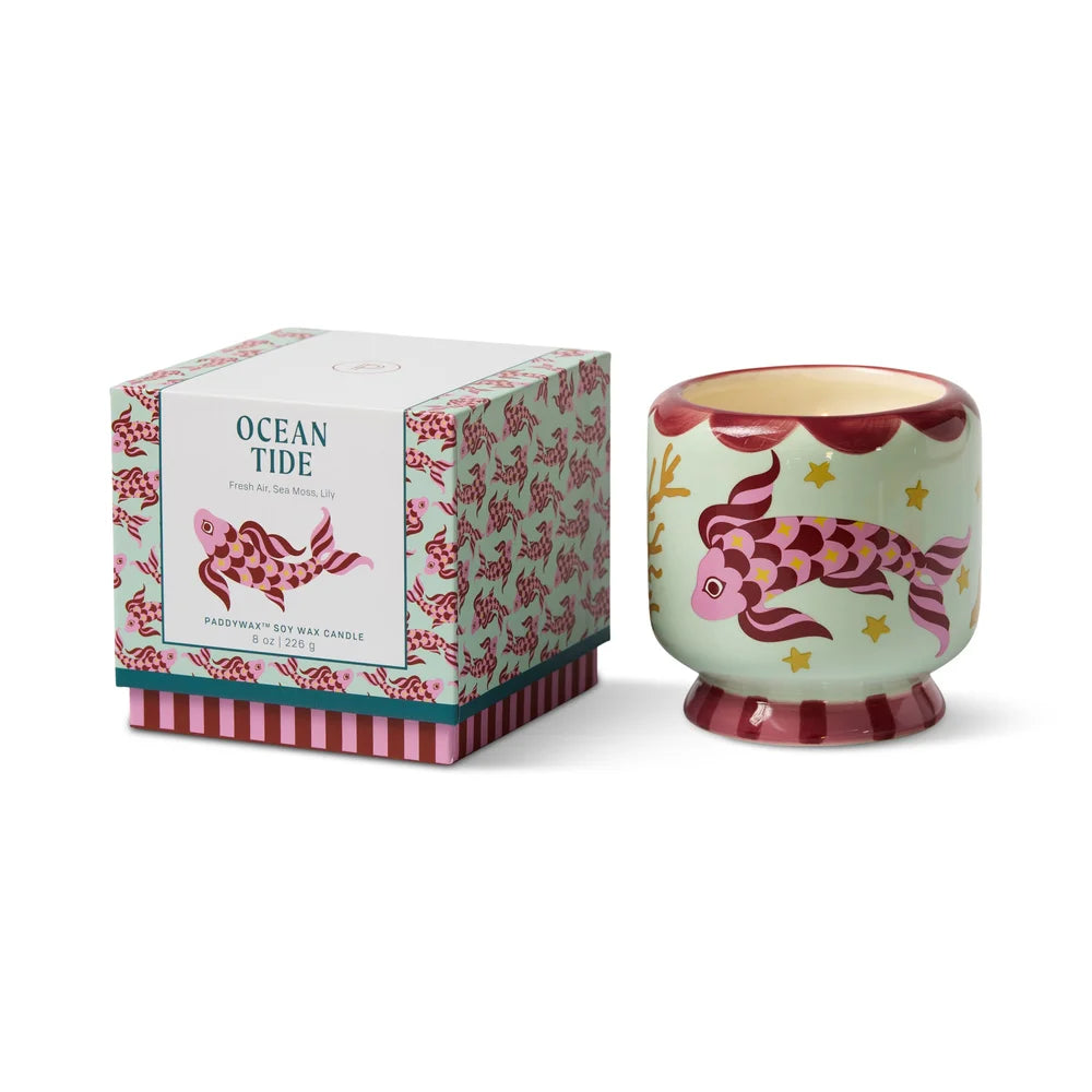Ceramic candle koi fish 8 oz - ocean tide | Paddywax