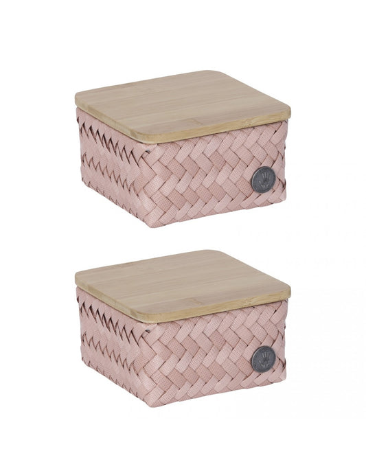 Top fit tiny - basket with bamboo cover - copper blush | Handed By