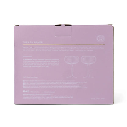 Lou Coupe Glasses - Lilac - set van 2 | Here's How