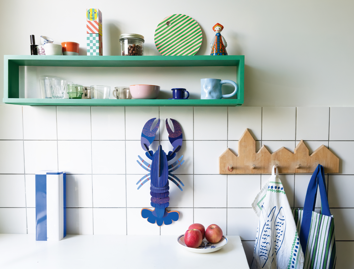 Lapis Blue Lobster - muurdecoratie | Studio Roof