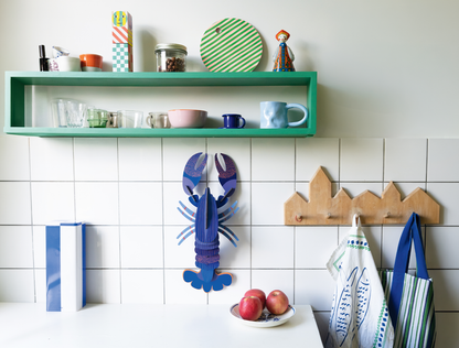 Lapis Blue Lobster - muurdecoratie | Studio Roof