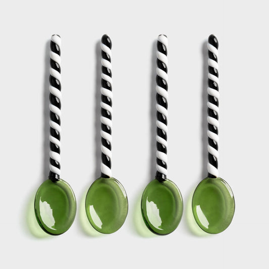 Spoon duet green - set van 4 | &Klevering - de inKijk