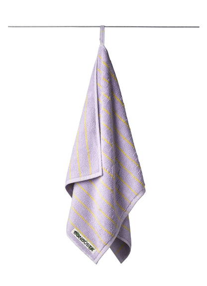 Naram guest towel - lilac & neon yellow | Bongusta - de inKijk