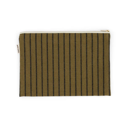 Pouch - Lili - Olive Tennis Stripes | Rose in April