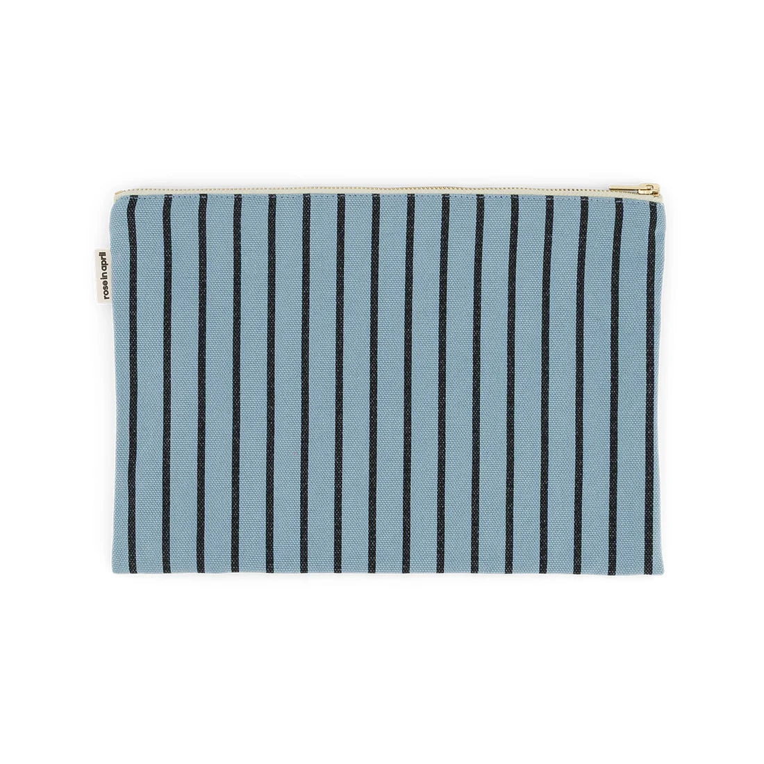 Pouch - Lili - Blue Sky Tennis Stripes | Rose in April