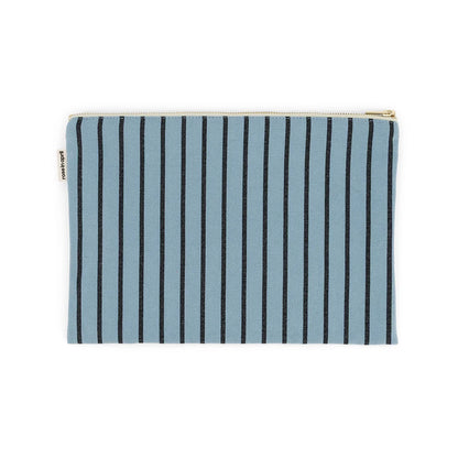 Pouch - Lili - Blue Sky Tennis Stripes | Rose in April