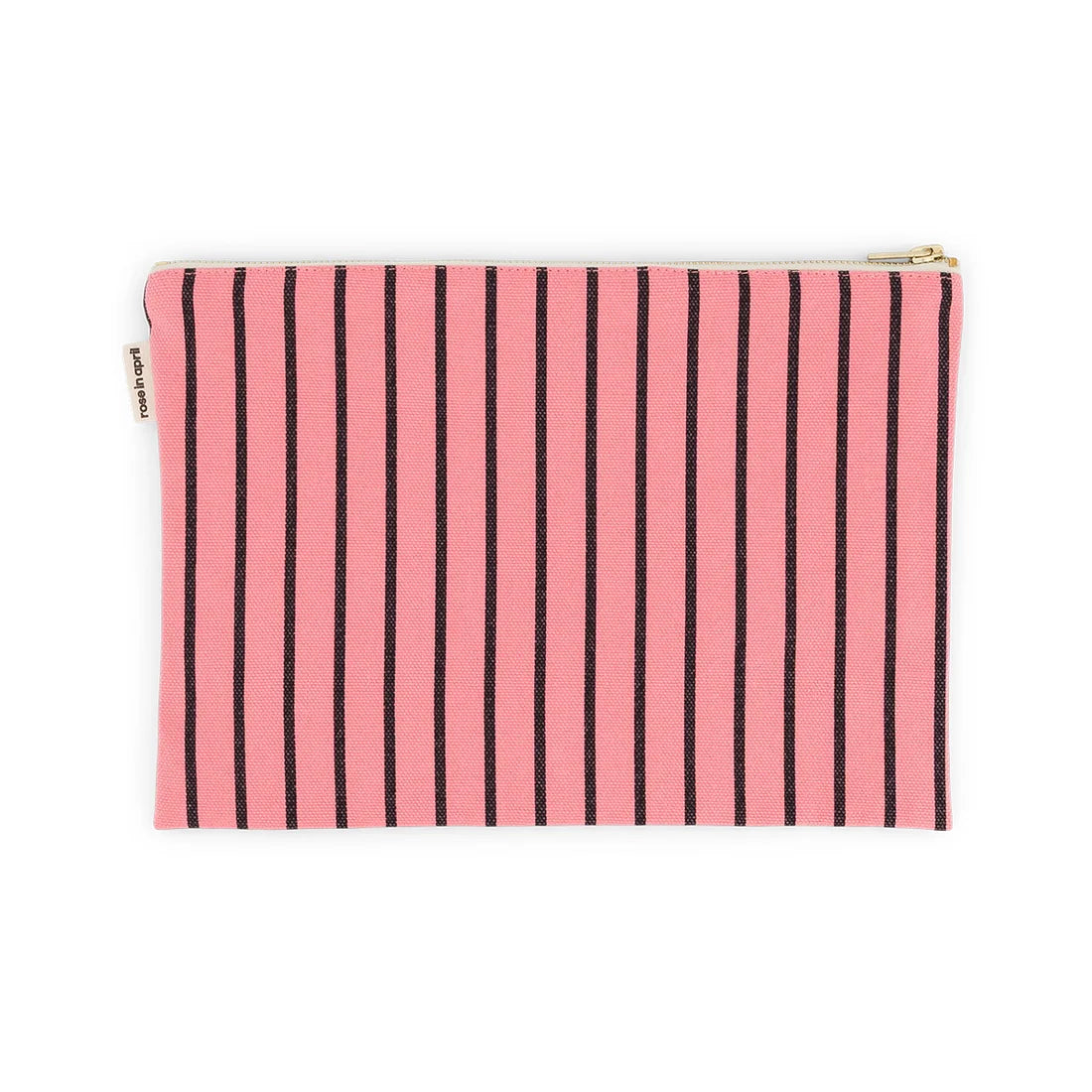 Pouch - Lili - Funky Pink Tennis Stripes | Rose in April