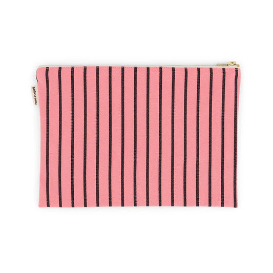 Pouch - Lili - Funky Pink Tennis Stripes | Rose in April