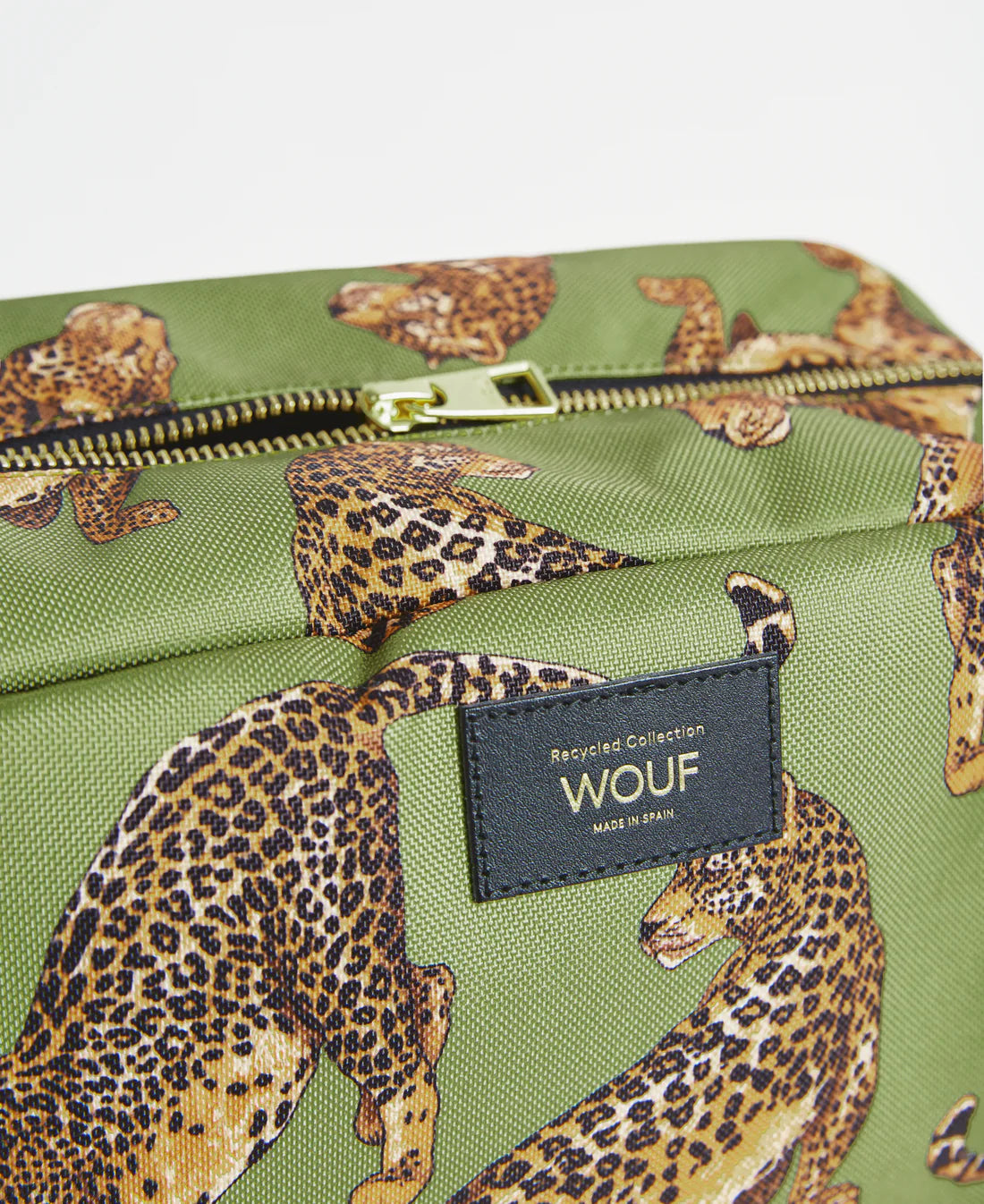 Olive leopard large toiletry bag | Wouf - de inKijk