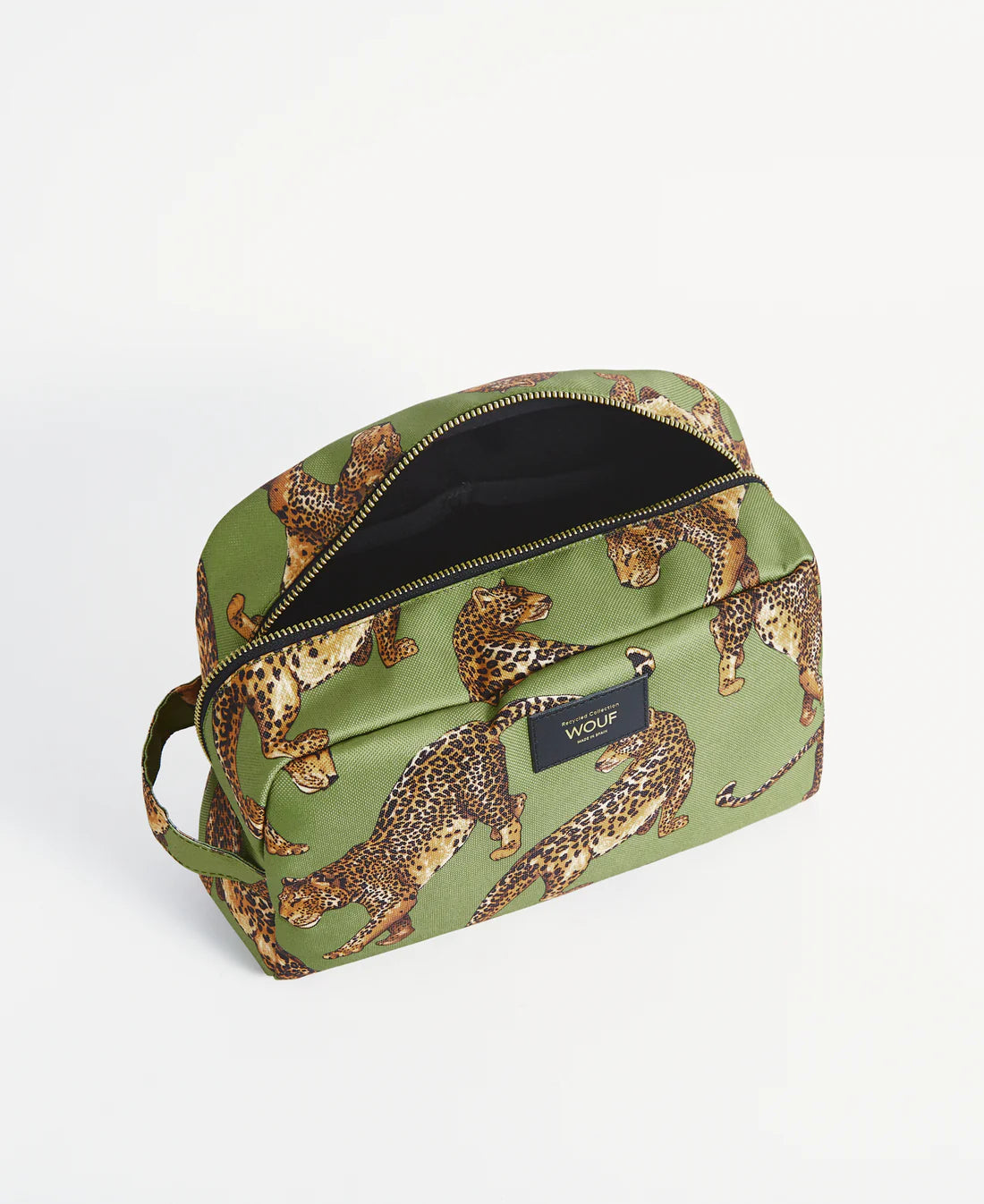 Olive leopard large toiletry bag | Wouf - de inKijk