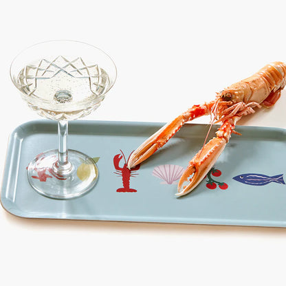Seaside Lunch -  Rectangular Serving Tray | BLU KAT