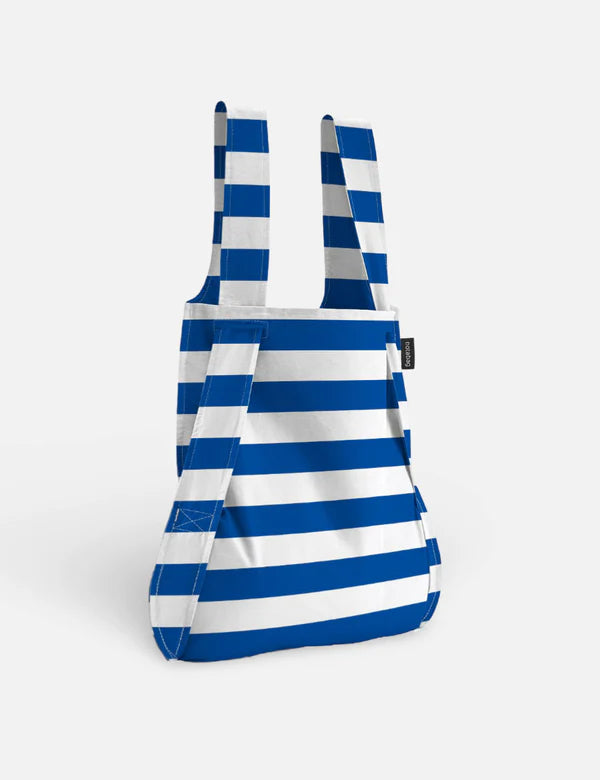 Rugzak en schoudertas in één - marine stripes | Notabag