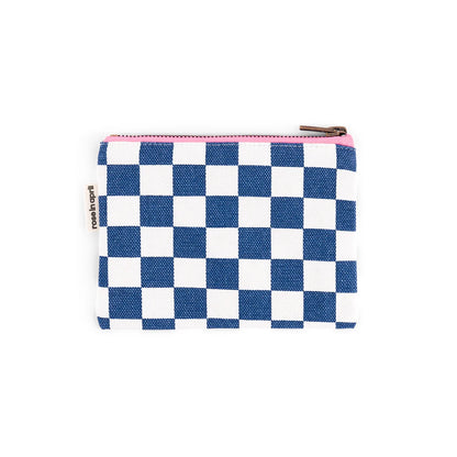 Purse - Marie - Ecru / Navy blue Checkerboard | Rose in April